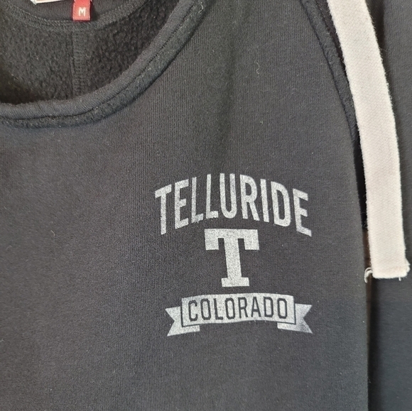 TELLURIDE COLORADO BLACK HOODIE FROM SPORTIQE, SZ MEDIUM - Picture 3 of 11